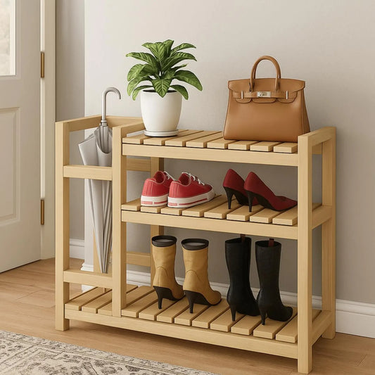DIY Slim Entryway Shoe Rack with Umbrella Slot | Beginner-Friendly Woodworking Plan | Instant PDF Download