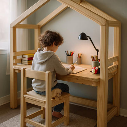 Kids Adjustable Study Desk and Chair Woodworking Plan (PDF Download