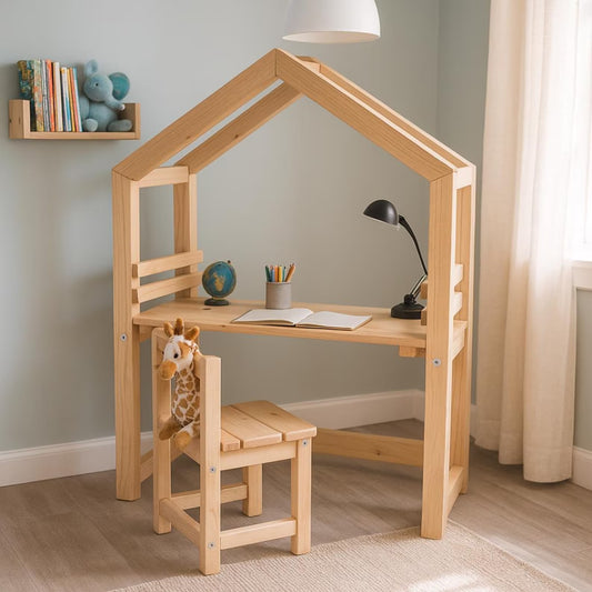 Kids Adjustable Study Desk and Chair Woodworking Plan (PDF Download