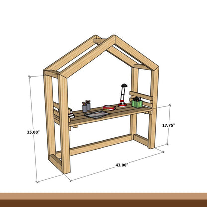 Kids Adjustable Study Desk and Chair Woodworking Plan (PDF Download